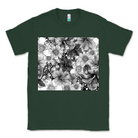 Sports Green black and white floral Classic Tee - TumblerDesignByShophia