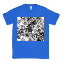 True Royal black and white floral Classic Tee - TumblerDesignByShophia