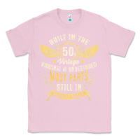Bubblegum Pink Mens Vintage 1950s Built In The 50s Fifties Funny 70th Birthday Classic Tee - longCreatives