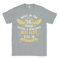 Heather Grey Mens Vintage 1950s Built In The 50s Fifties Funny 70th Birthday Classic Tee - longCreatives