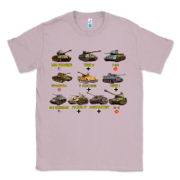 Lilac Top Ten Best WW2 Tanks M4 Sherman Panzer IV Tiger II T34 Classic Tee - longCreatives