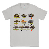Moon Dust Top Ten Best WW2 Tanks M4 Sherman Panzer IV Tiger II T34 Classic Tee - longCreatives