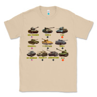 Mushroom Top Ten Best WW2 Tanks M4 Sherman Panzer IV Tiger II T34 Classic Tee - longCreatives