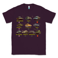 Plum Top Ten Best WW2 Tanks M4 Sherman Panzer IV Tiger II T34 Classic Tee - longCreatives