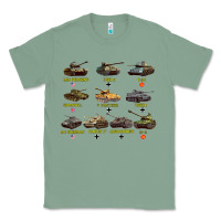 Sage Top Ten Best WW2 Tanks M4 Sherman Panzer IV Tiger II T34 Classic Tee - longCreatives
