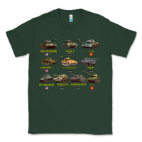 Sports Green Top Ten Best WW2 Tanks M4 Sherman Panzer IV Tiger II T34 Classic Tee - longCreatives