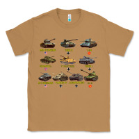 Toasted Coconut Top Ten Best WW2 Tanks M4 Sherman Panzer IV Tiger II T34 Classic Tee - longCreatives