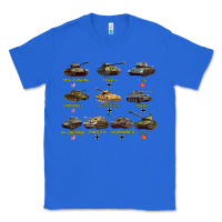 True Royal Top Ten Best WW2 Tanks M4 Sherman Panzer IV Tiger II T34 Classic Tee - longCreatives
