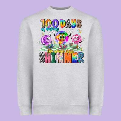 100 Days Of Making The Whole Class Shimmer Heavyweight Sweatshirt Designed By Cowhidedigitalart