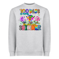 Heather Grey 100 Days Of Making The Whole Class Shimmer Heavyweight Sweatshirt - CowhideDigitalArt