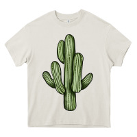 Cream cactus Heavy Core Tee - JahusDesignShop