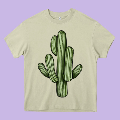 Cactus Heavy Core Tee Designed By Jahusdesignshop