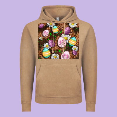 Easter Rabbit Eggs Vintage Hoodie Designed By Oliviacreatesart
