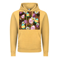 Vintage Mustard Easter rabbit eggs Vintage Hoodie - OliviaCreatesArt