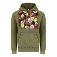 Vintage Olive Easter rabbit eggs Vintage Hoodie - OliviaCreatesArt