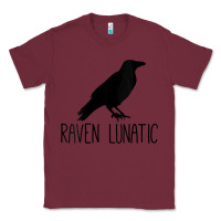 Burgundy Womens Raven Lunatic, Funny Bird Lover Gift Men Women Kids Classic Tee - longCreatives