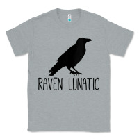 Heather Grey Womens Raven Lunatic, Funny Bird Lover Gift Men Women Kids Classic Tee - longCreatives