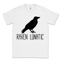 White Womens Raven Lunatic, Funny Bird Lover Gift Men Women Kids Classic Tee - longCreatives
