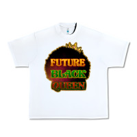 White Future black queen Urban Heavy Tee - HowdyJamesFarm