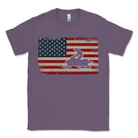 Lavender Snowmobile USA Flag Snow Sled Patriotic Snowmobiling Gift Classic Tee - longCreatives