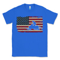 True Royal Snowmobile USA Flag Snow Sled Patriotic Snowmobiling Gift Classic Tee - longCreatives