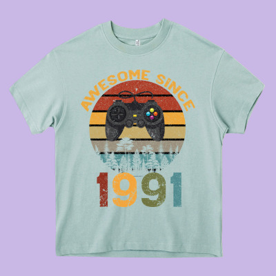 Awesome Since 1991 Heavy Core Tee Designed By Bettercallsaul