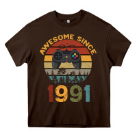 Chocolate Brown Awesome Since 1991 Heavy Core Tee - Bettercallsaul
