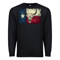 Black distressed tesas flag Premium Sweatshirt - BarkalooDesign