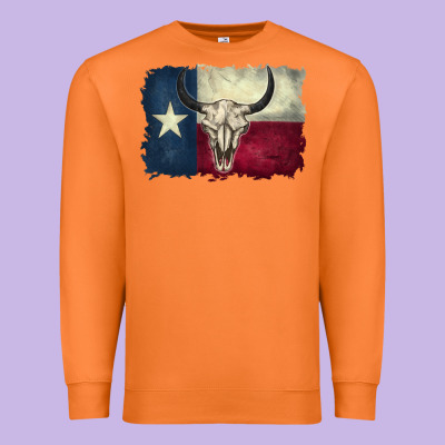 Distressed Tesas Flag Premium Sweatshirt Designed By Barkaloodesign