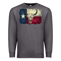 Charcoal Heather distressed tesas flag Premium Sweatshirt - BarkalooDesign