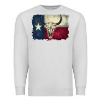 Dove Grey distressed tesas flag Premium Sweatshirt - BarkalooDesign
