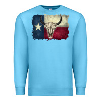 Ocean Blue distressed tesas flag Premium Sweatshirt - BarkalooDesign