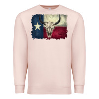 Pale Pink distressed tesas flag Premium Sweatshirt - BarkalooDesign