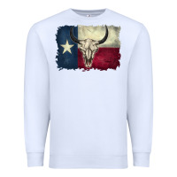 White distressed tesas flag Premium Sweatshirt - BarkalooDesign
