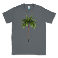 Charcoal Heather Tropical Palm Tree Classic Tee - longCreatives