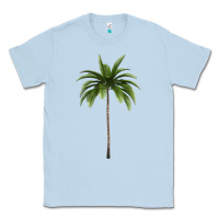 Dusty Blue Tropical Palm Tree Classic Tee - longCreatives