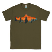 Army Green Trout Fly Fishing Nature Outdoor Fisherman Gift Classic Tee - longCreatives