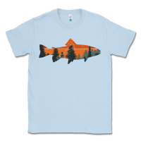 Dusty Blue Trout Fly Fishing Nature Outdoor Fisherman Gift Classic Tee - longCreatives