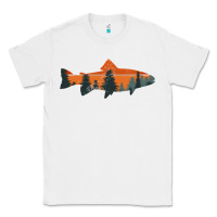 White Trout Fly Fishing Nature Outdoor Fisherman Gift Classic Tee - longCreatives