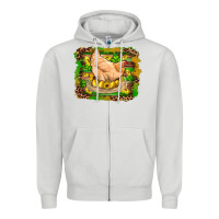 Dove Grey st patricks day farm chicken gold eggs leopard serape glitter Zipper Hoodie - Artiststas