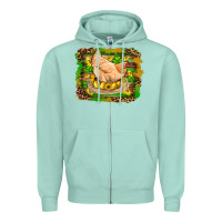 Seafoam st patricks day farm chicken gold eggs leopard serape glitter Zipper Hoodie - Artiststas