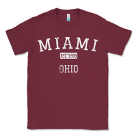 Burgundy Miami Ohio OH Vintage Classic Tee - longCreatives