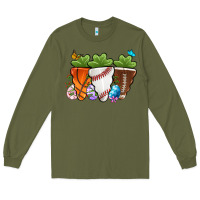 Army Green Easter Day Sports Easter sports carrots Long Sleeve Tee - OliviaCreatesArt