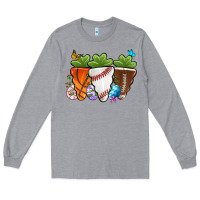 Heather Grey Easter Day Sports Easter sports carrots Long Sleeve Tee - OliviaCreatesArt