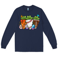 Navy Easter Day Sports Easter sports carrots Long Sleeve Tee - OliviaCreatesArt