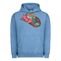 Pigment Pebble Blue cowboy hat Urban Hoodie - AdoDesignShop