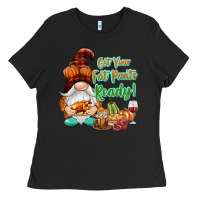 Black Get your fat pants ready Ladies Tee - NancyCooperArtShop