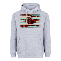 Heather Grey leopard serape background Heavyweight Hoodie - BarkalooDesign