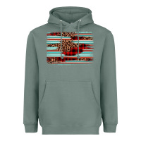 Sage leopard serape background Heavyweight Hoodie - BarkalooDesign