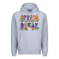 Heather Grey SPRING BREAK Premium Hoodie - CowhideDigitalArt